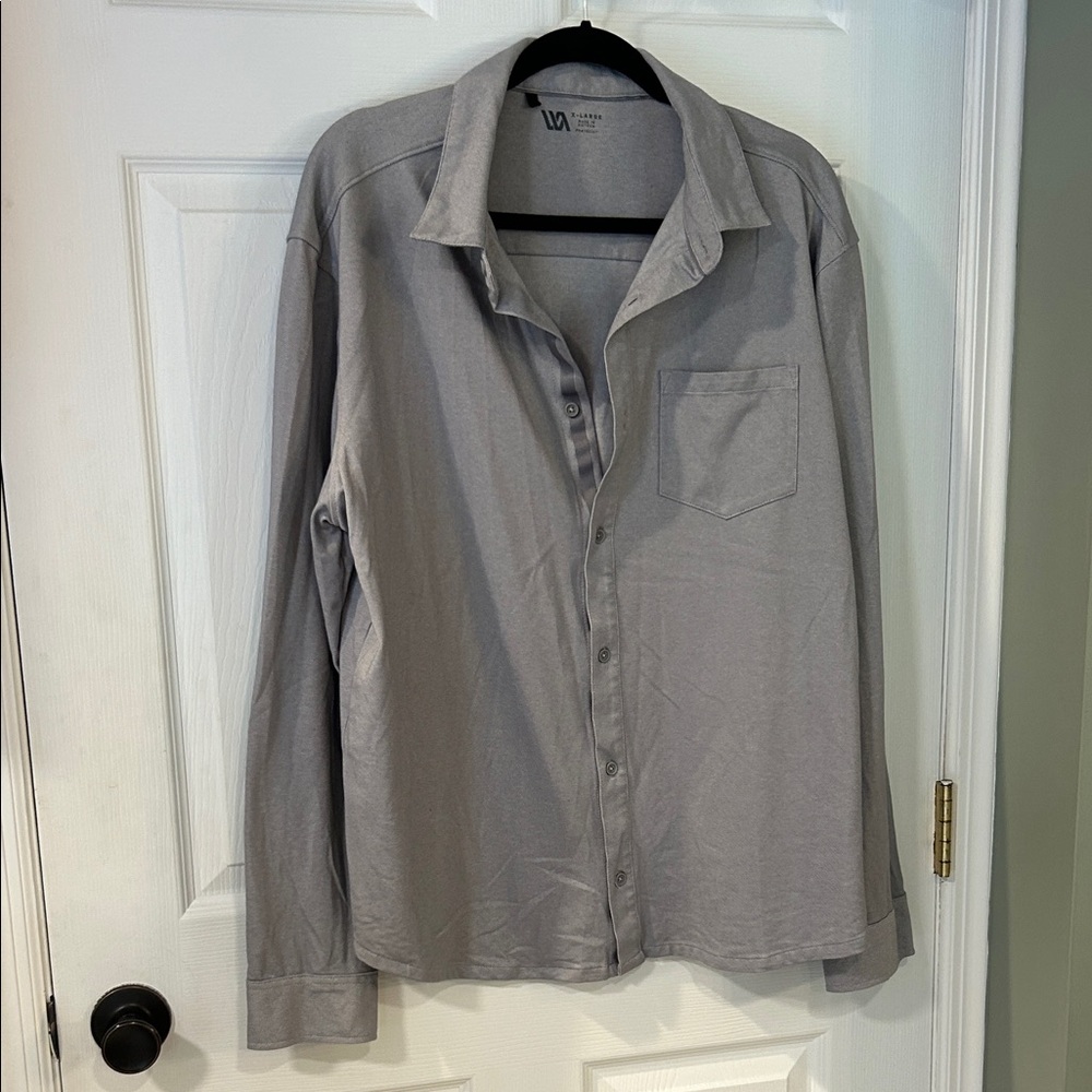 VRST Men's Casual Button-Down Shirt in Gray